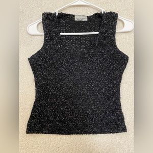 Sparkly black crop top